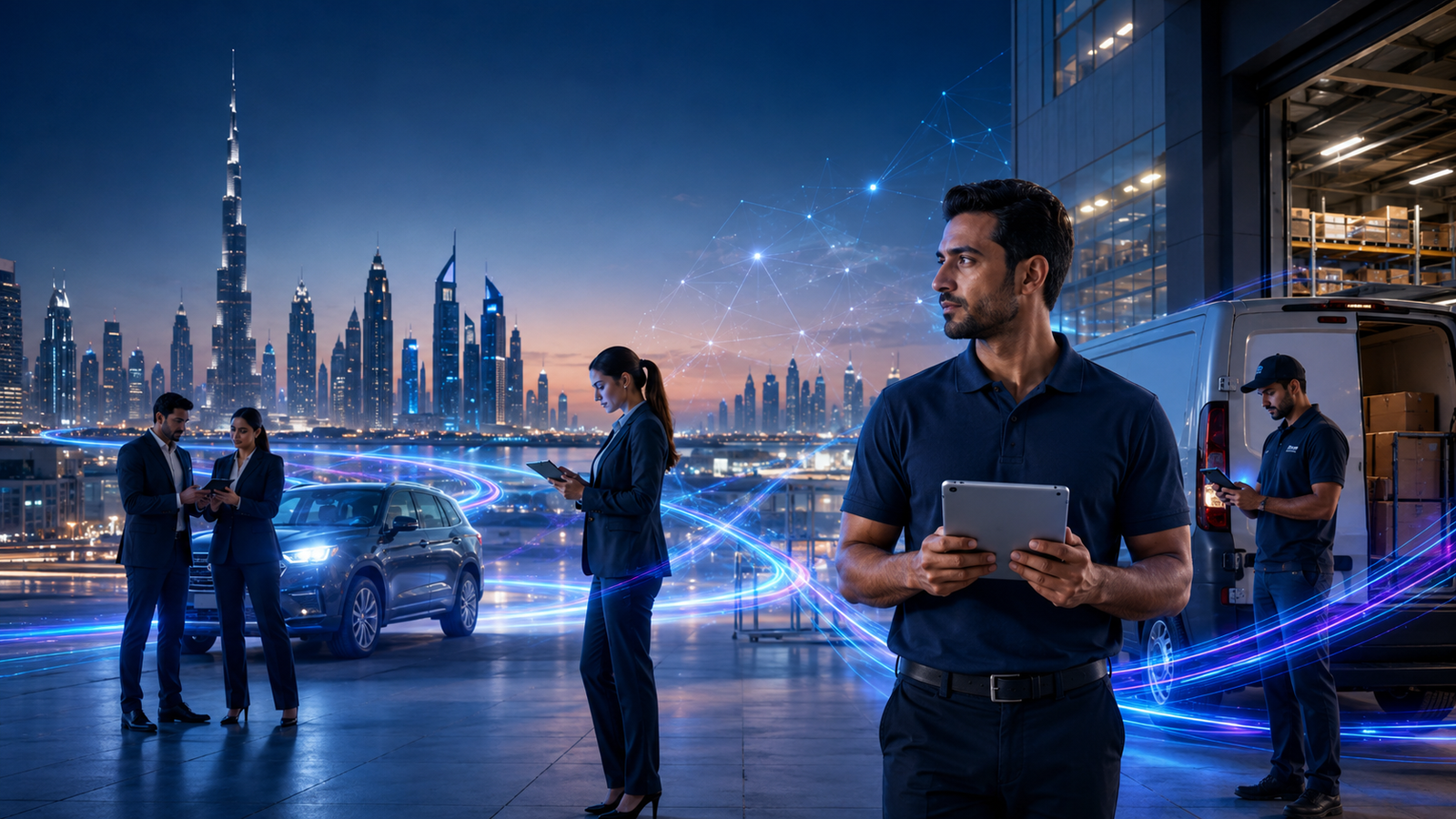 Business ecosystem across staff, logistics and mobility